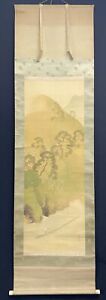 Antique Japanese Landscape Kakejiku Scroll Artist Unknown