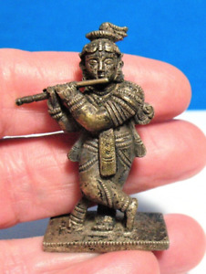 Sterling Silver Japanese Small Figure Statue Figurine God Flute Player 36 7 Gram