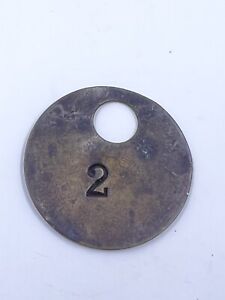 Early Coal Miners Brass Tag Tool Pit Check Time Mining Token 2