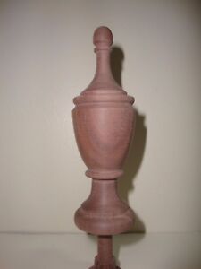 Wood Finial Unfinished For Clock Bed Or Furniture Finial 33