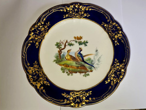 Serves 18th Century Soft Paste Moulded Plate Bird Decorated