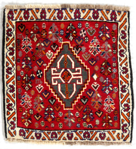 Shirazz Tribal Red Hand Knotted Wool Oriental Nomadic Area Rug 1 10 X 1 11 