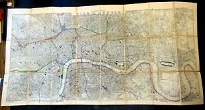 Rare Original James Wyld Map Of London Circa 1850 Still In The Original Book 