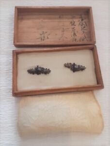 Tsuba 3 Bronze Bamboo Bamboo Bamboo Crab Kogoto Hanshan Box Book Box P