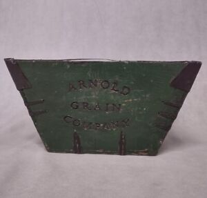 Arnold Grain Company Wooden Grain Bucket Tote Bin 14 X 14 X 8 Vintage