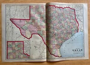 Antique Map 1903 Texas United States Us 21 3 4 X 14 1 2 Original