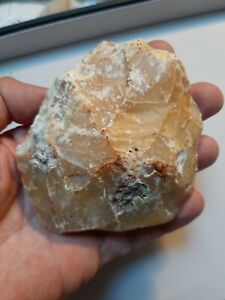 Mousterian Of Acheulean Tradition Biface In Chalcedony Rare Handaxe Paleolithic