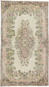 Vintage Hand Knotted Area Rug 5 3 X 9 2 Traditional Wool Carpet