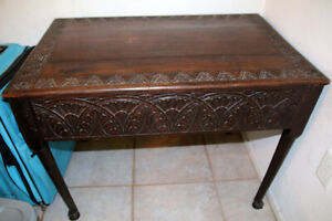 Antique Tea Table English Wooden Heirloom 1800 S To Early 1900 S