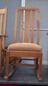 Quartersawn Oak Mission Sewing Rocker Rocking Chair R33 