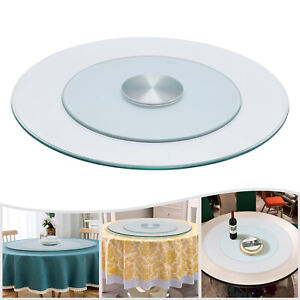 Modern 23 62 Inch Round Turntable Tempered Glass Rotating Tray Serving Plate