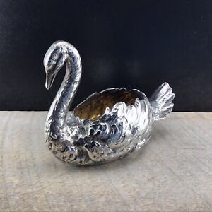 Antique 800 Silver German Swan Table Ornament Figural Bird Almost Sterling 1