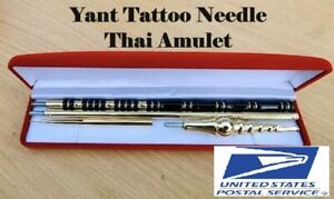 Thai Amulet Sak Yantra Tattoo Needle Tool Power Protect Magic Lucky Money 