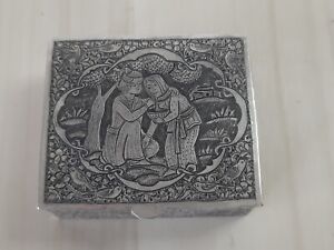 Antique Persia Isfahan Engraved 84 Silver