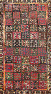 Garden Design Wool Bakhtiari Vintage Area Rug 5x9 Traditional Handmade Carpet