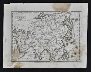 1839 Boynton Map Asia China Japan Korea Arabia India Afghanistan Siberia Russia