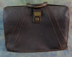 Vintage Antique Nbc National Briefcase Company Doctors Bag Cowhide Leather