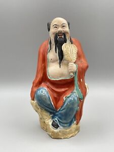 Vintage Antique Chinese Porcelain Taoist Inmortal Figurine Chinese Export