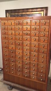 Vintage Card Catalog Cabinet