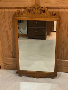 Antique Carved Wood Frame Mirror