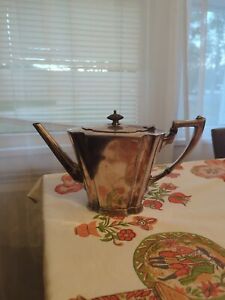 Silver Plate Art Deco Tea Pot