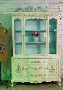 Painted Cottage Shabby Chic French China Cabinet
