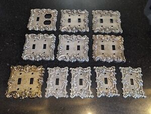 American Tack Hardware 60tt Ornate Single Double Switch Plate Covers Lot 11x