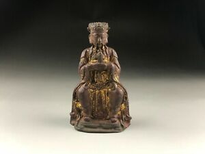 Rare Chinese Bronze Gold Plating The God Of Wealth Statues The Ming Dynasty