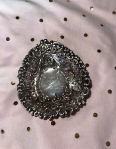 Antique William Henry Lyde Sterling Silver Bon Bon Pin Jewelry Embossed Dish