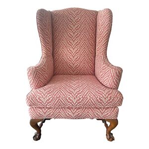 Late 20th Century Upholstered Wingback Chair