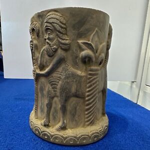 Ancient Near Eastern Large Vase With Deity Images