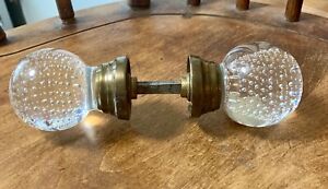 Vintage Glass Bubbled Pairpoint Door Knobs Morrison Hotel Chicago Good