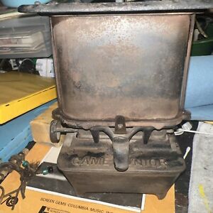 Antique Game Jr No 1 Sad Iron Heater Camping Stove Kerosine Lamp Vintage