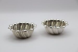 Lovely Vintage Sterling Silver Pair Of Bon Bon Dishes