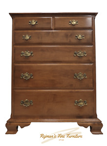 Ethan Allen Nutmeg Maple Colonial Style 6 Drawer Chest 10 5304