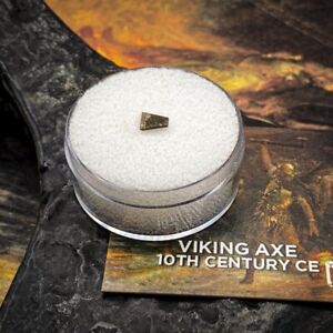 900 Ce Authentic Specimen Viking Ax Fragment In Display Box