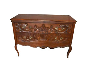 Ash French Style Carved Two Drawer Chest Dresser Davis Furniture