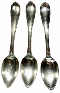 Antique 1851 Ball And Black Silver Co 950 Silver 3 Dessert Spoons