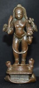 Shiva As Bhairava Bronze Hindu God Inches Rare Antique