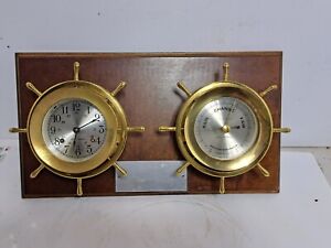 Vantage Seth Thomas Captains Ship S Bell Clock Barometer Model E537 026
