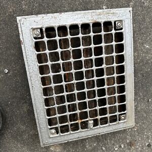 2 Sept 23 Antique Sheet Metal Heating Grate With Fins