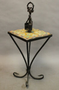 1920 S California Monterey Style Spanish Revival Tile Table With 4 Tiles 15459