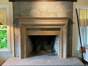 Beautiful Limestone Tuscan Solid Carved Beautiful Fireplace Mantel Jd54