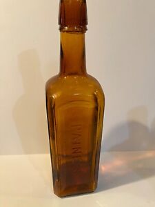 Paine S Celery Compound Blob Top Brown Blown Glass Apothecary Bottle Md21