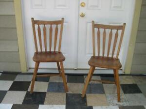 Antique Genuine Cushman Colonial Of Vermont Maple Chairs Set Of 2 3 70 