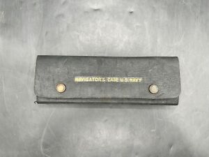 Vintage U S Navy Navigator S Instrument Set With Leather Case Charvos Usa