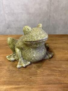 Frog Pottery Statue 6 5 Inch Japanese Vintage Figurine Figure Old Art
