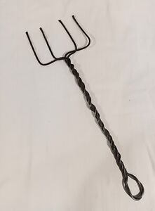 Antique Twisted Wire Primitive Cooking Fork 1900s
