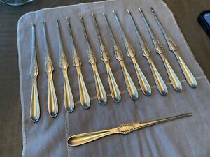 Antique German Silverplate Lobster Forks Set Of 12 Hallmarked Early 20th C 