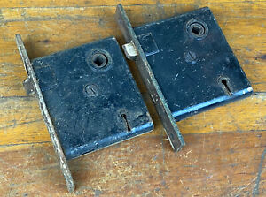Pair Antique Door Mortise Locks Door Knob Tested Works Old Maine Hardware